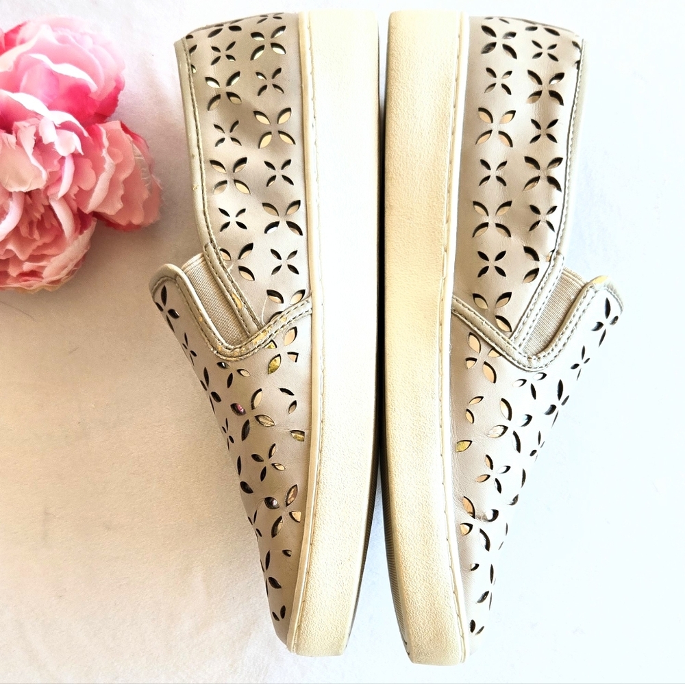 MICHAEL Michael Kors MK Leather Signature Keaton Slip On Sneakers 10M - Picture 7 of 10